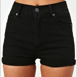 Hollister High Waisted Black Shorts